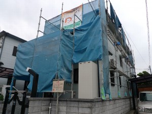 足場着工