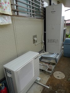 阪南市　オール電化工事　エコキュート　パナソニック電工　フルオート３７０Ｌタイプ
