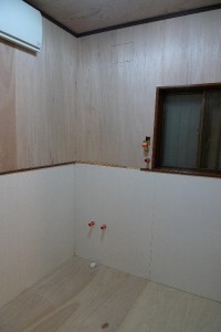 泉南市　浴室リフォーム　内装下地