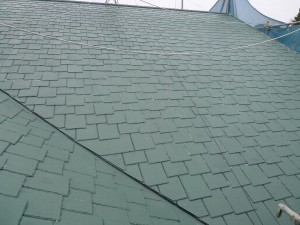 阪南市　外壁・屋根の塗装リフォーム　日本ペイント　サーモアイＳｉ仕上げ（遮熱塗料）　中塗り